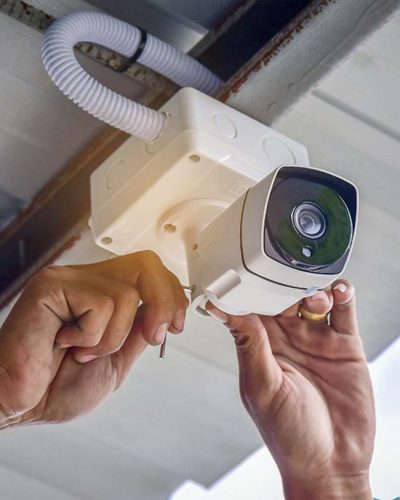 Technician-installing-CCTV-Camera